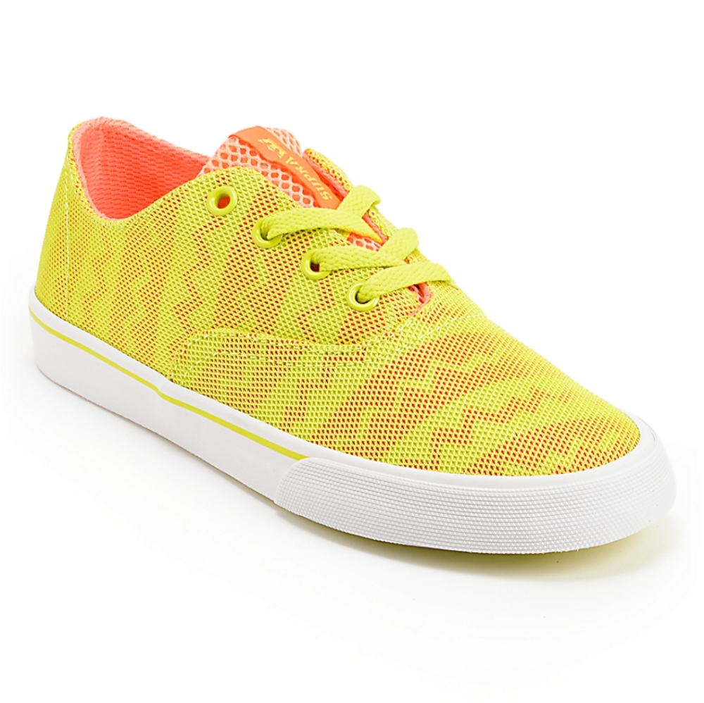 SUPRA Women's Neon Wrap Tribal Print Tennis Shoe 7